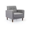 Zinus Adair Modern Armchair With Armrest Pockets - Light Grey