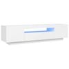 vidaXL TV Cabinet with LED Lights White Entertainment Center Stereo Furniture