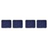 4pc Mikasa Rectangle 45 x 35cm Jute Placemats Navy