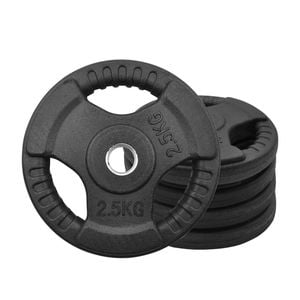 4 Pack of 2.5kg - Total 10kg Standard Rubber Coated Weight Plate Set - Commercial Grade