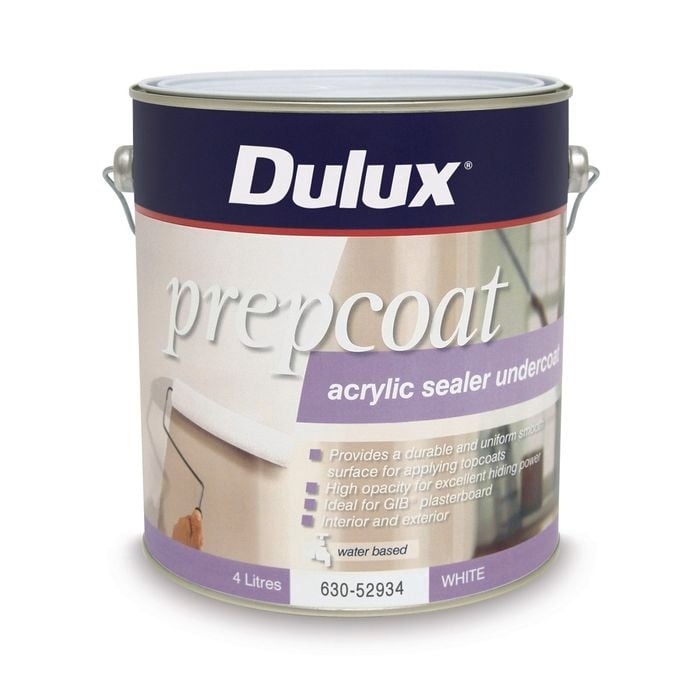 Dulux 4L White Prepcoat Sealer Undercoat Acrylic - 4L