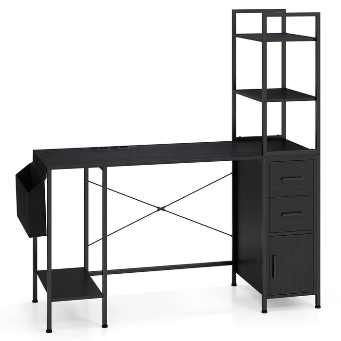 Costway Computer Desk Office Gaming Table Black