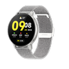 Smart Watch Amoled Screen Bluetooth Call Health Sleep Monitor Fitness Tracker Sports Watch  Mesh Silver