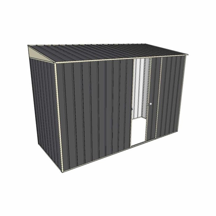 Build-A-Shed 1.2 x 3.0 x 2.0m Skillion Single Sliding Side Door Shed - Grey