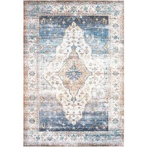 The Rug Connection Roy Blair Navy 220x150cm - Medium Washable Indoor Floor Rug