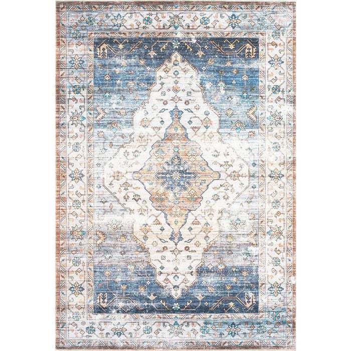 The Rug Connection Roy Blair Navy 220x150cm - Medium Washable Indoor Floor Rug