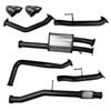 Ignite Exhausts Chevrolet Silverado 1500 6.2L V8 Cat Back Single 3.5 to 3" Dual Rear Straight Pipe Black Chrome Tips Mild Steel