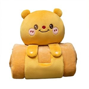 Catzon 100x170cm Rolling Blanket Portable Soft Cute For Kids Sleeping Bag Parties-bear