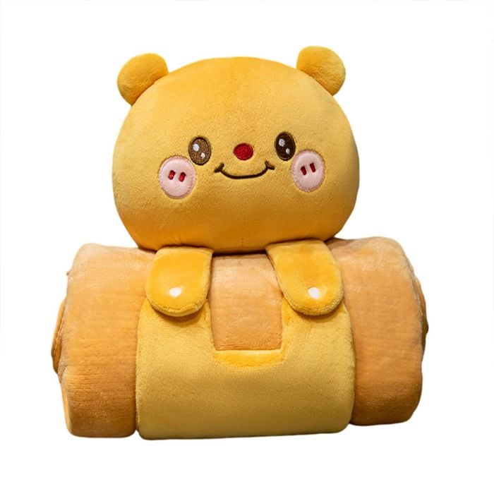 Catzon 100x170cm Rolling Blanket Portable Soft Cute For Kids Sleeping Bag Parties-bear
