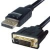 1.8M Display Port DP To DVI-D 24+1 Pin Male Gold Connection Cable for HP Dell Asus PC laptop