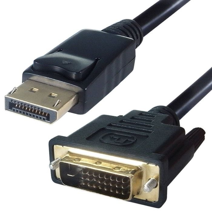 1.8M Display Port DP To DVI-D 24+1 Pin Male Gold Connection Cable for HP Dell Asus PC laptop