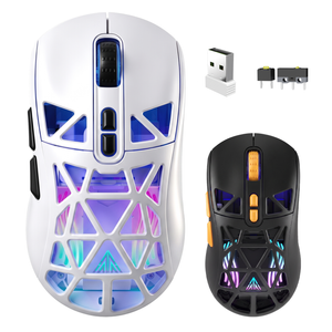 SOLAKAKA SM802 Pro Tri-Mode Gaming Mouse RGB 24000 DPI Hotswap - White