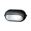 Arlec Large Black Oval Louvered Bunker Light