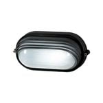 Arlec Large Black Oval Louvered Bunker Light