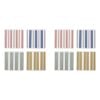 2x 4pc Ecology Classic Beach Harbour Striped Rectangle Coasters 10cm