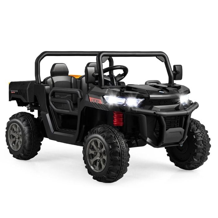 Costway Kid 2-Seat Electric Ride On Dump Truck Remote Control 12V Black