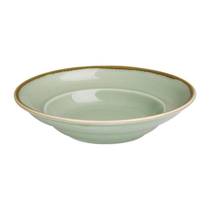 Olympia Pasta Bowls Kiln Moss 4 Pack 250mm Commercial Dinnerware