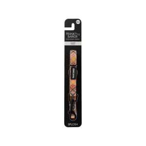 Frank Barker Gingham 143cm Padded Adjustable Dog Lead Leash XS-S Orange
