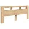 vidaXL LED Headboard Bed Header Furniture Sonoma Oak 100 cm Engineered Wood