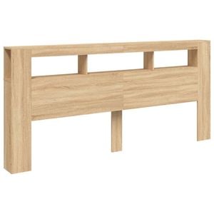 vidaXL LED Headboard Bed Header Furniture Sonoma Oak 100 cm Engineered Wood
