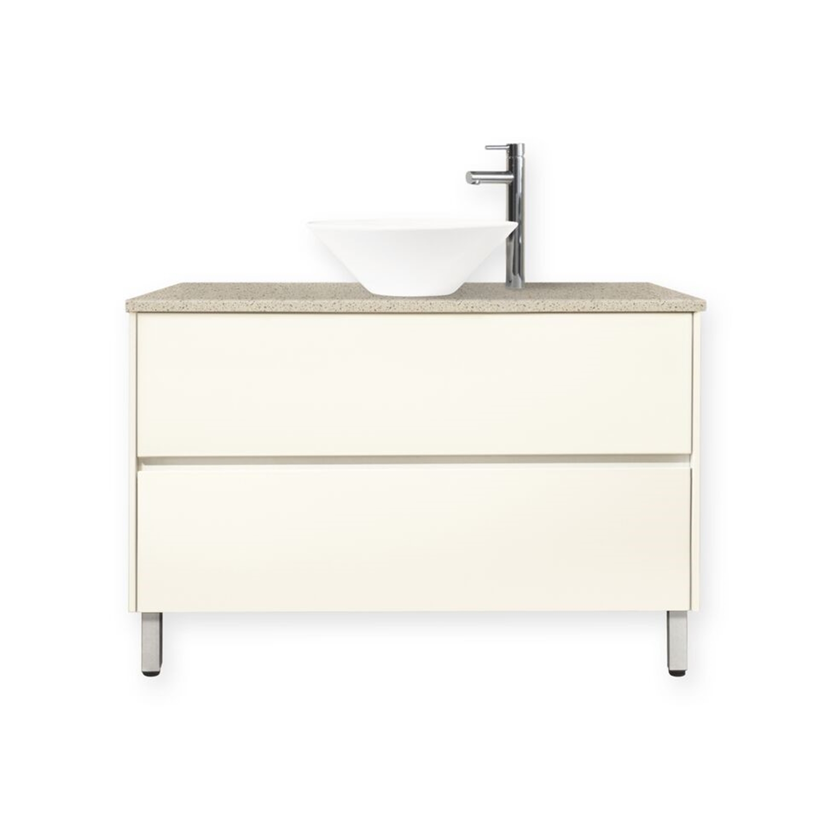 Forme 1200mm Colourstone / Antique White Quay Bell Floor Vanity product image