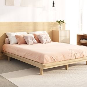 Oikiture Bed Frame Queen Size Bed Base