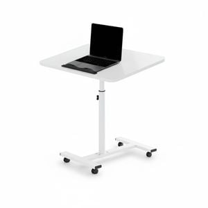 Adjustable Mobile Overbed Table with Wheels and Shelf for Home Office