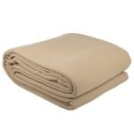Bambury King Bed Villa Polar Fleece Blanket Camel Soft Woven Home