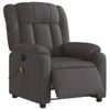 vidaXL Electric Massage Recliner Chair Armchair Single Sofa Dark Grey Fabric