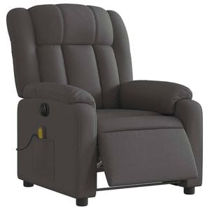vidaXL Electric Massage Recliner Chair Armchair Single Sofa Dark Grey Fabric
