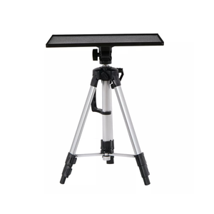 P&P Black Adjustable Projector and Laptop Tripod Stand with Rotating Tray and Carry Bag