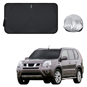 Front Windscreen Sun Shade for Nissan X-TRAIL 2007 - 2014 (T31) - Standard 150 x 85 cm - Black