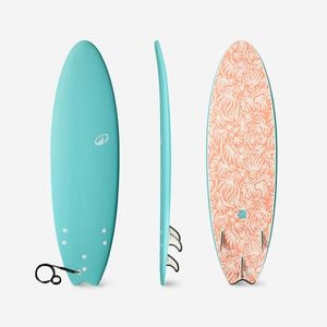 Decathlon | Foam Surfboard 6’6 Swallow Tail 55l - Turquoise - One Size