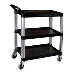 Sunnex Utility Trolley 3 Tier Black 800x380x880mm