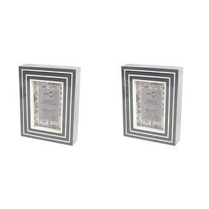 6pc Unigift Trinity 10X15cm Photo Frame Grey And White