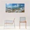 3pcs Beach Waves Ocean Scene Coastal Print 100% Australian Made 3 x 40x60cm (Metal Print)