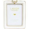 LVD Resin Bee Photo/Picture Frame 5x7 16x1.5x21cm Crisp White/Gold