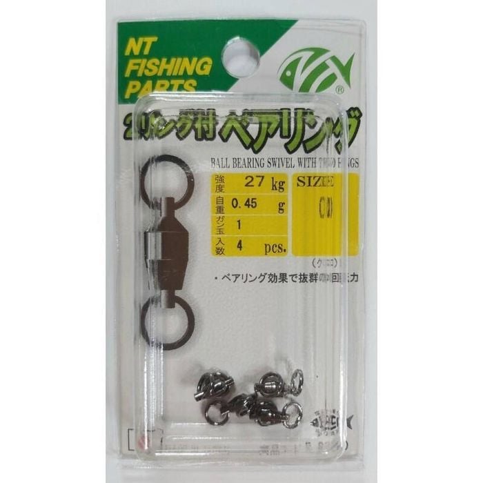 NT Swivel R.R2YB Black Ball Bearing BB Swivel With 2 Rings 4 (69kg)