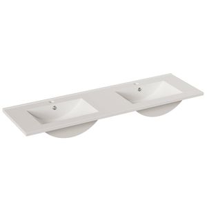 Stein 1500mm White Polymarble Top With Double Basin