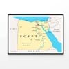 Map of Egypt  Print 100% Australian Made 120x90cm  (Poster)