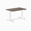 Desky Dual Melamine Sit Stand Desk White Frame 120cm