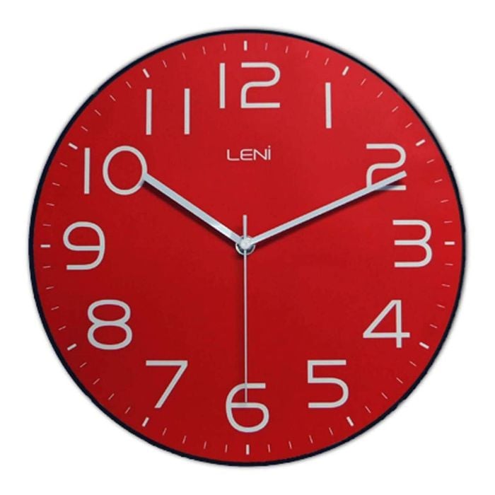 Leni 30cm Classic Wall Clock Red