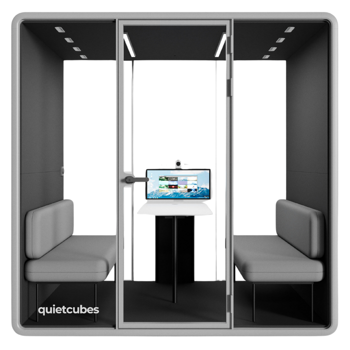 QuietCubes 4 Person Office Pod Grey