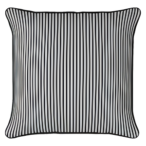 Mojo 45cm Black Pinstripe Cushion Cover With Pipe