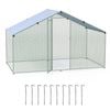 Costway 3.1x1.7x1.9m Walk-in Chicken Coops W/all-weather Protection Canopy Poultry Cage