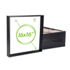 Nicola Spring Acrylic 3d Deep Box Photo Frames - 16" X 16"  - Black - Pack Of 5