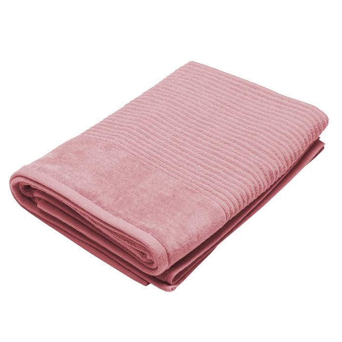Jenny Mclean Royal Excellency Bath Towel 2 ply sheared Border 600GSM - Rosebud