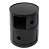 Sk Designer Living | Replica Anna Castelli Ferrieri Componibili Round Storage Unit 2 Tier - Black