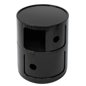 Sk Designer Living | Replica Anna Castelli Ferrieri Componibili Round Storage Unit 2 Tier - Black