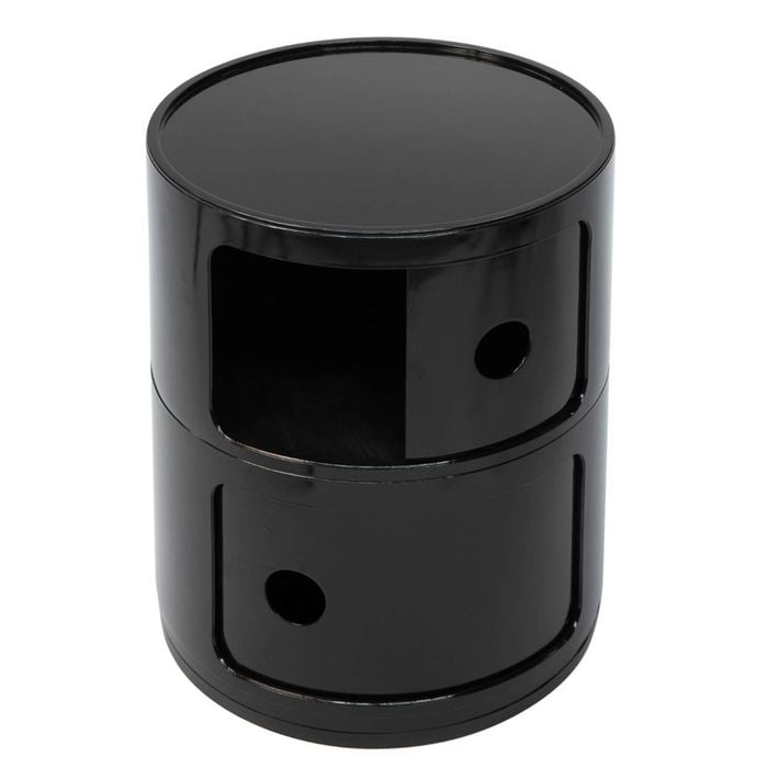 Sk Designer Living | Replica Anna Castelli Ferrieri Componibili Round Storage Unit 2 Tier - Black